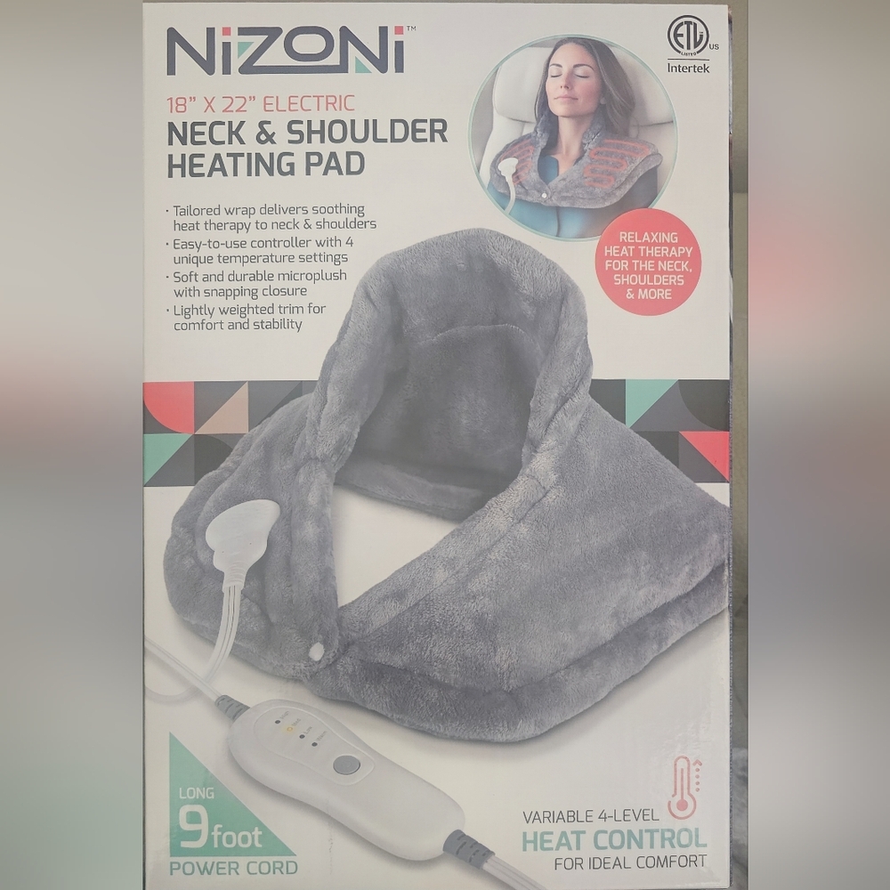 Gray Neck and Shoulder Heating Pad
